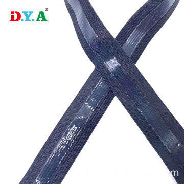 Black silicone knitted elastic band for garmment